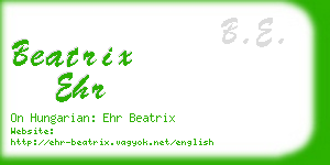 beatrix ehr business card